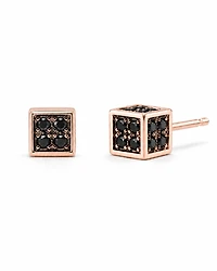 Noir Cube Stud Earrings
