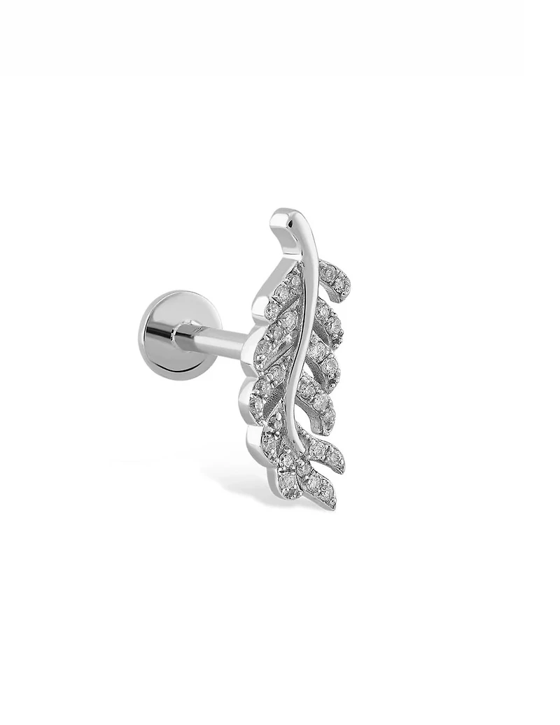 Diamond Feather Piercing -Single