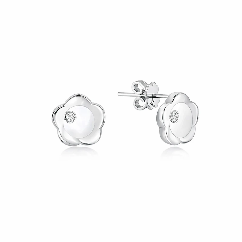 Sparkle Moon Flower Earring