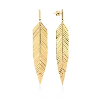 Gold Leaf Drop Single Earring