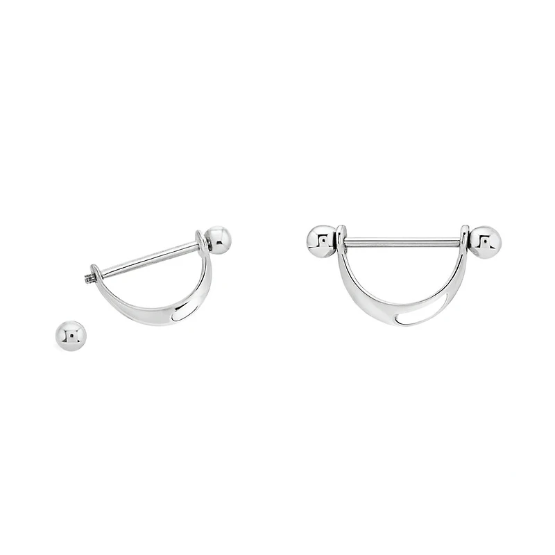 Defined Curve Nipple Piercing -Single