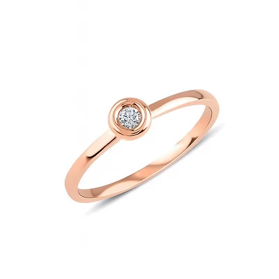 Single Bezel Diamond Ring - 0.10 cts