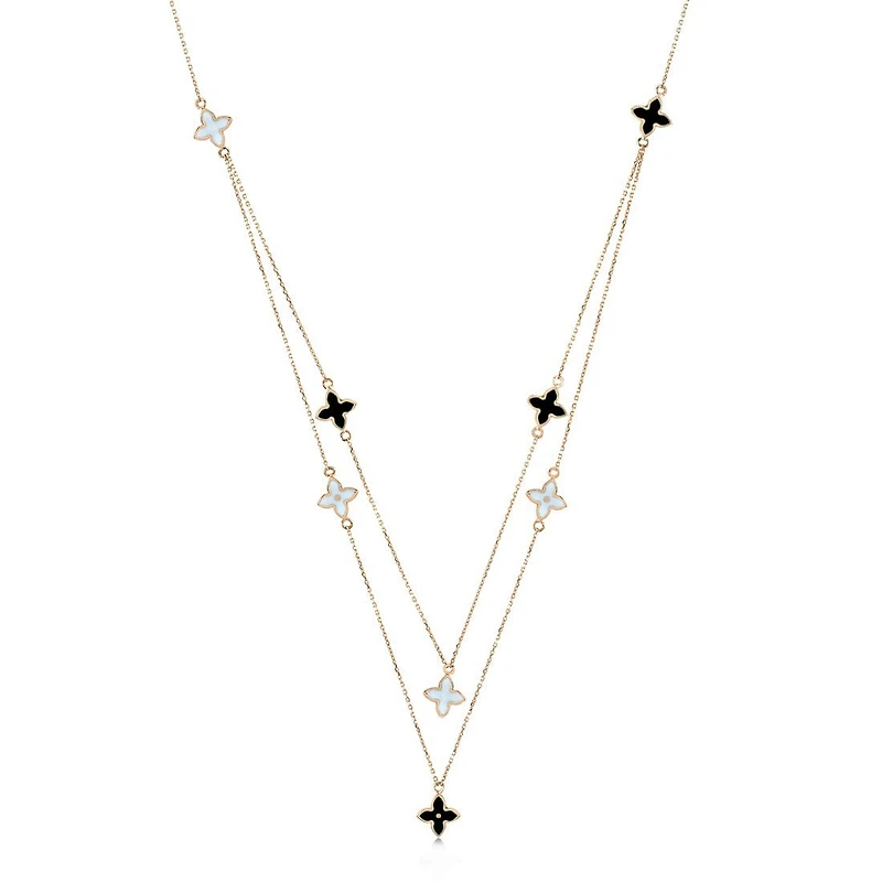 Pointed Clover Layered Necklace