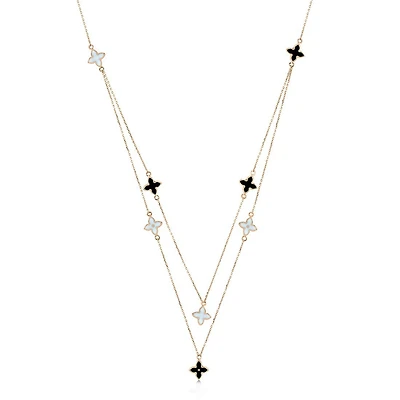 Pointed Clover Layered Necklace