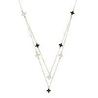 Pointed Clover Layered Necklace