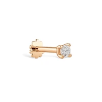 Single Diamond Stud Earring - Piercing