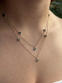 Pointed Clover Layered Necklace