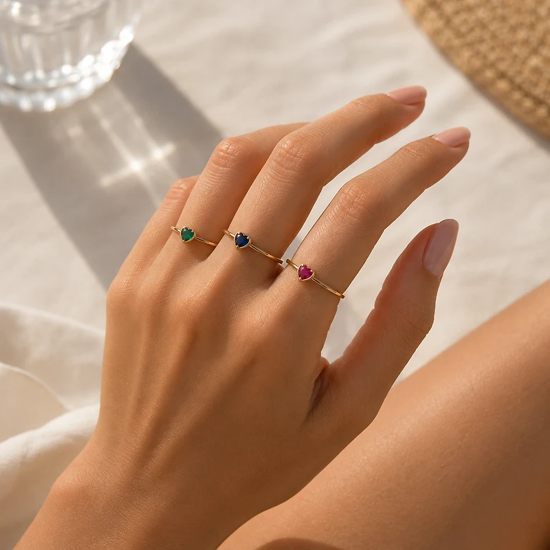 Emerald Heart Ring