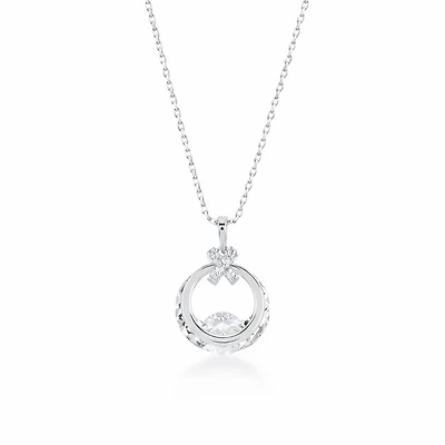 Floating Diamond Pendant Necklace