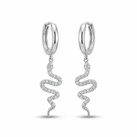 Diamond Snake Hoops