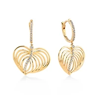 Palm Heart Diamond Earrings