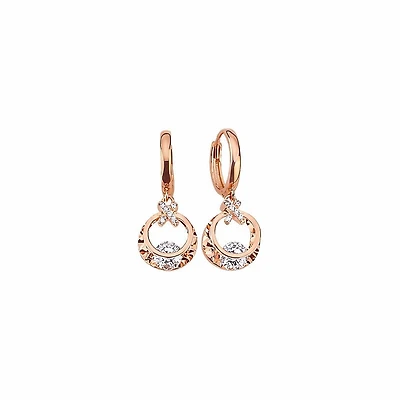 Floating Diamond Pendant Earrings