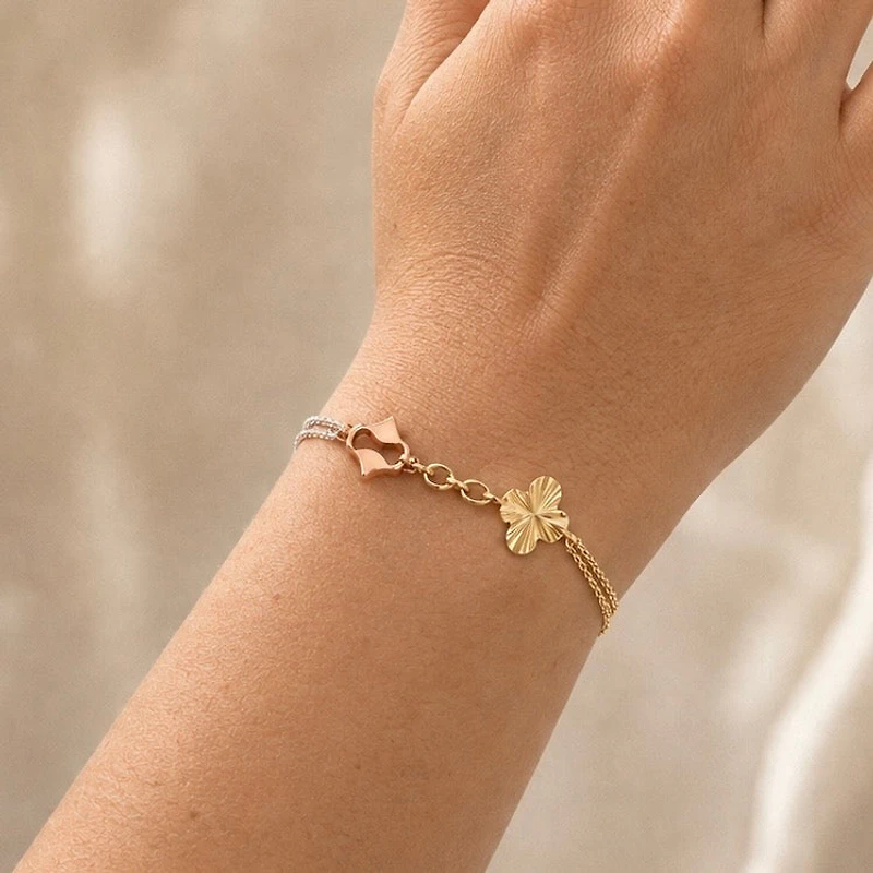 Trinity Harmony 18K Gold Bracelet