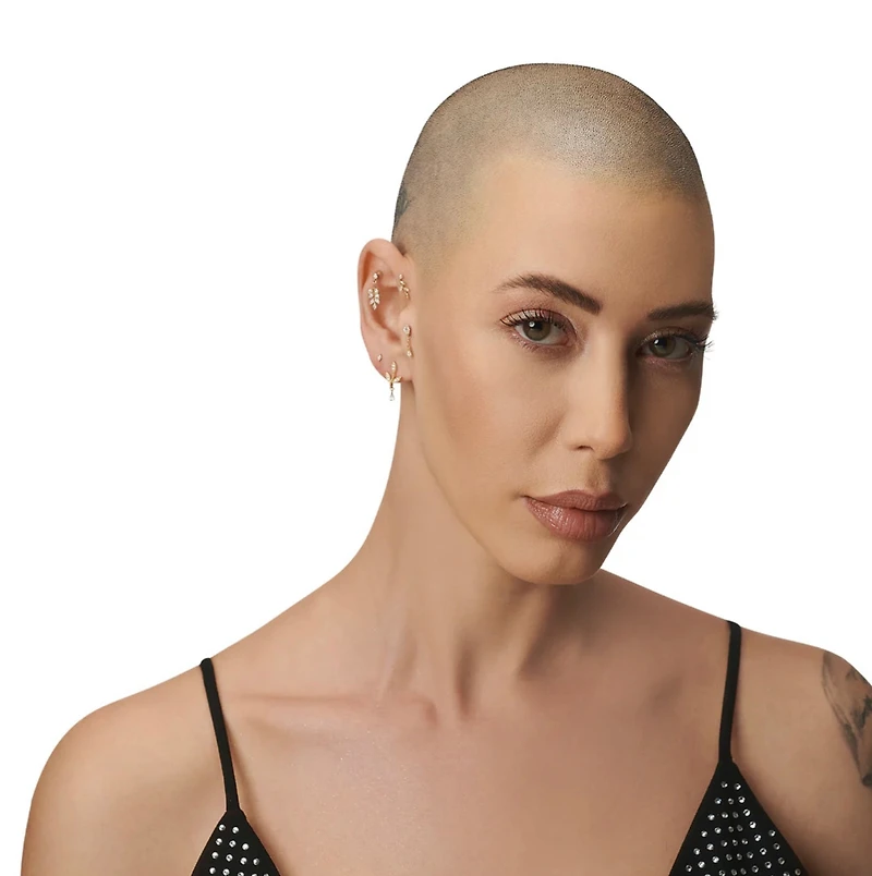 Dainty Marquis Diamond  Piercing -Single