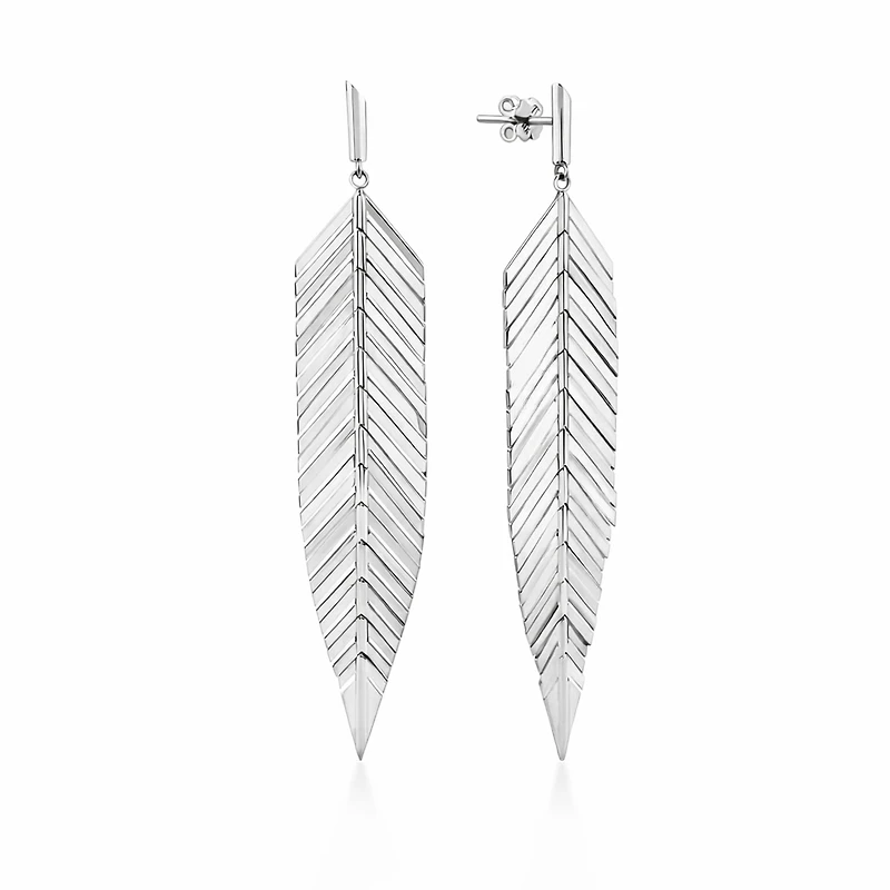 Gold Leaf Drop Single Earring