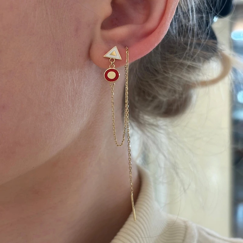 Single Geometric Threader Stud
