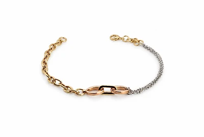 Trinity Link 18K Gold Bracelet