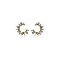 Starlight Arc Gold Earrings