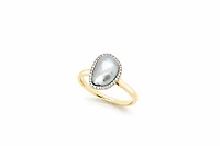 Organic Pearl Halo Ring
