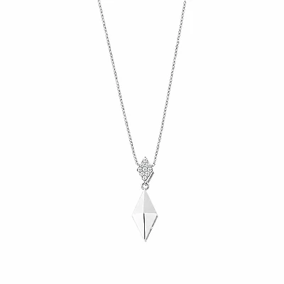 Shiny Rhombus Pendant Necklace