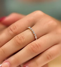 Baguette n Round Ring