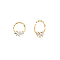 Hoop n Marquise Piercing -Single