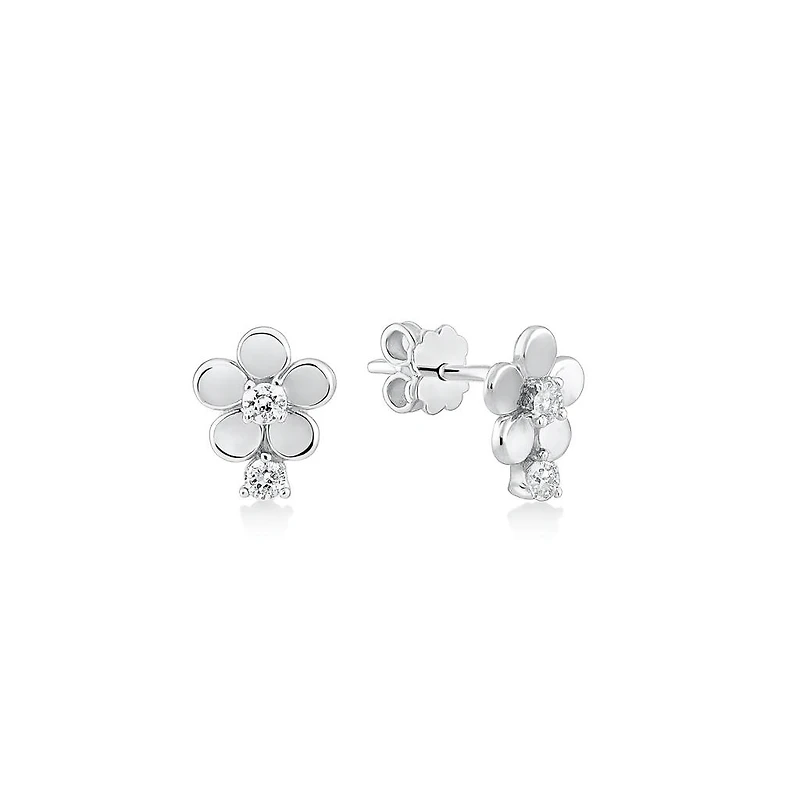 Flower & Dimond Earring
