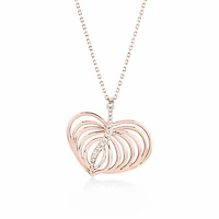 Palm Heart Diamond Necklace