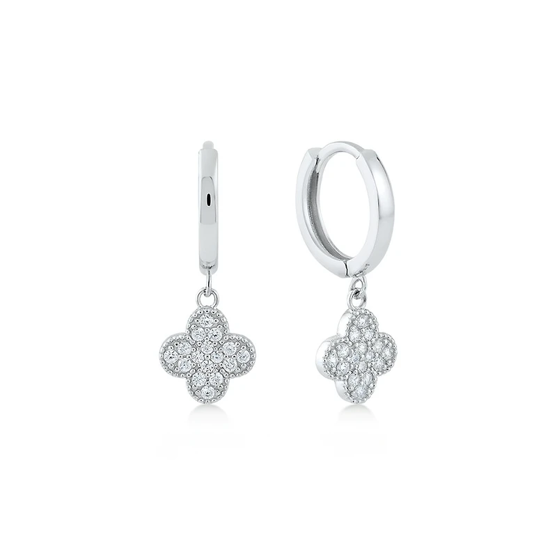 Gleaming Shamrock Huggie Earring