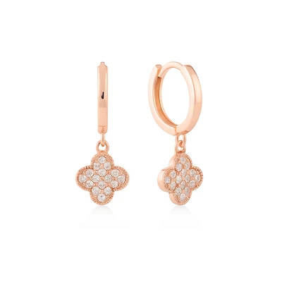Gleaming Shamrock Huggie Earring