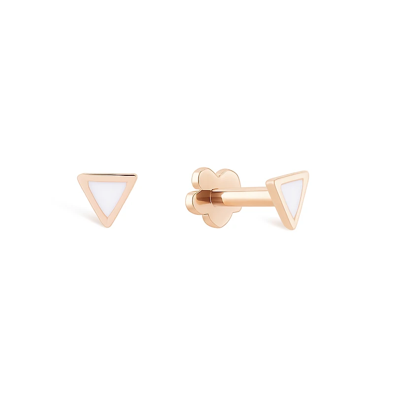 Enameled Golden Triangle Piercing -Single