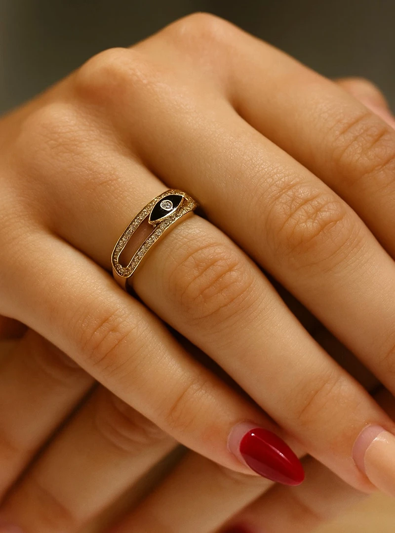 Shiny Evil Eye Ring