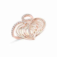Palm Heart Diamond Ring
