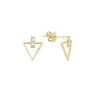 Triangle Diamond Earrings