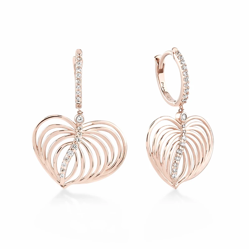 Palm Heart Diamond Earrings