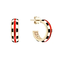 Black and White Enamel Hoop