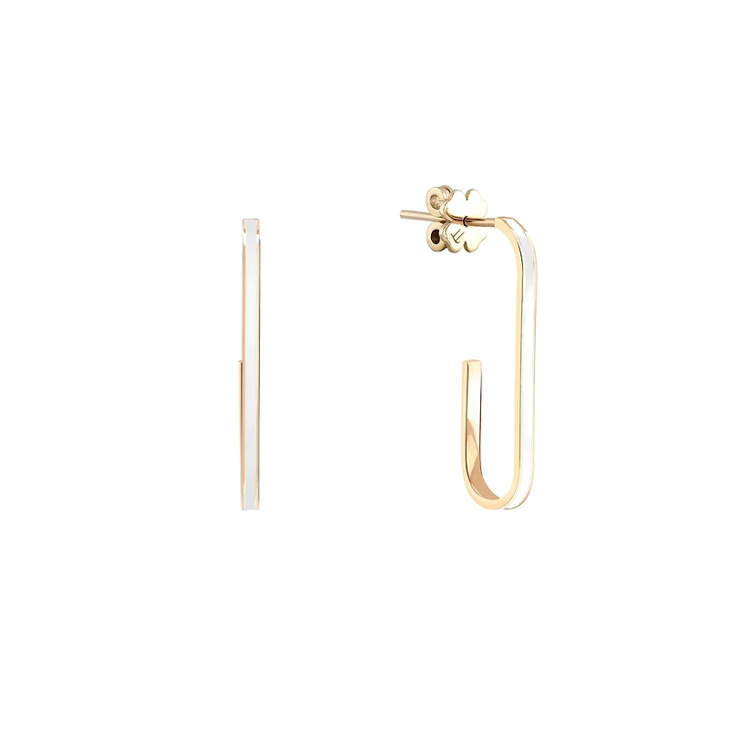 Small Infinity Oval Earrings