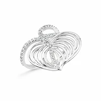 Palm Heart Diamond Ring