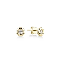 Single Bezel Diamond  Earring (0.33 cts)