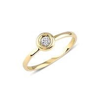 Single Bezel Diamond Ring - 0.33 cts