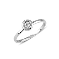 Single Bezel Diamond Ring - 0.33 cts