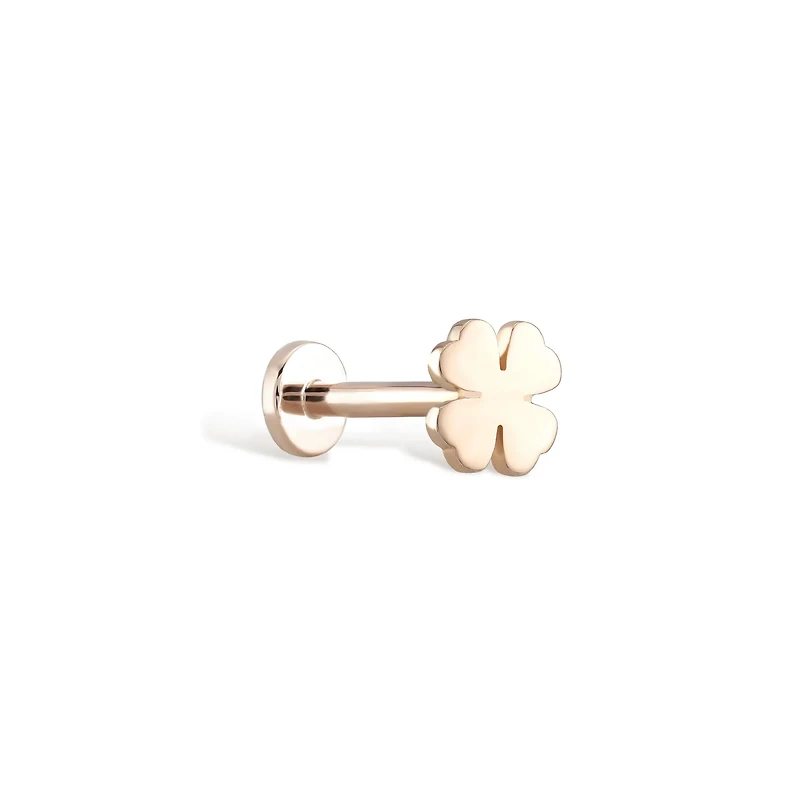 Lucky Clover Flatback Piercing -Single