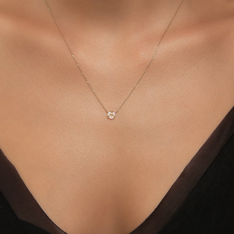 Opal Triangle Necklace