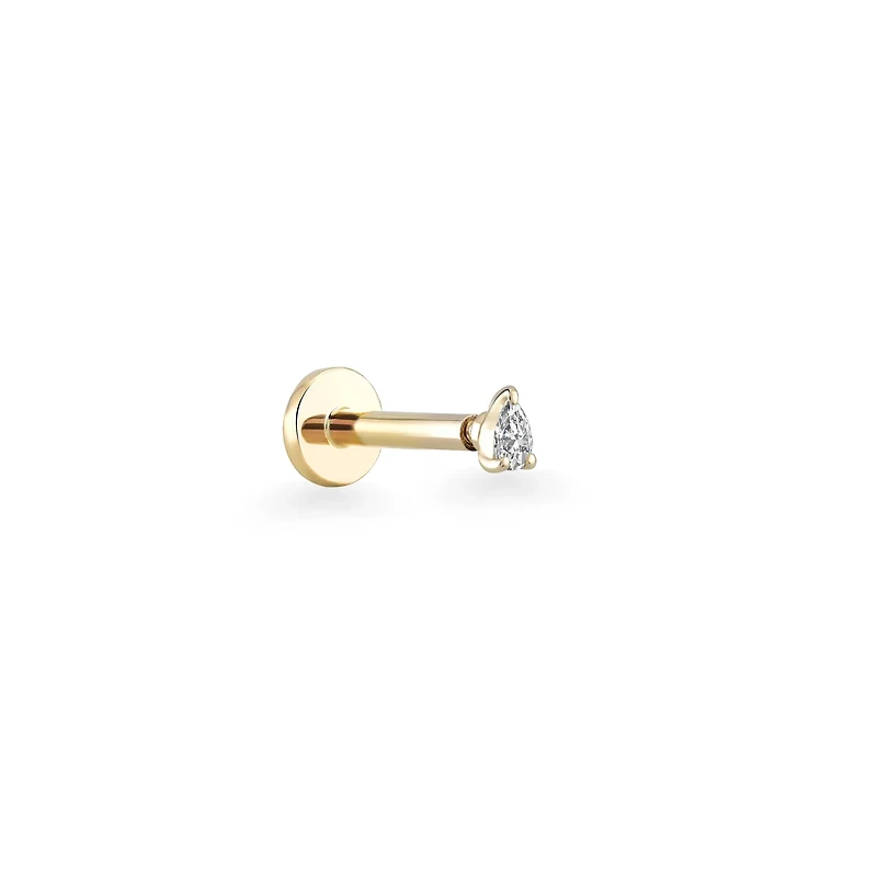 Dainty Drop Diamond  Piercing -Single