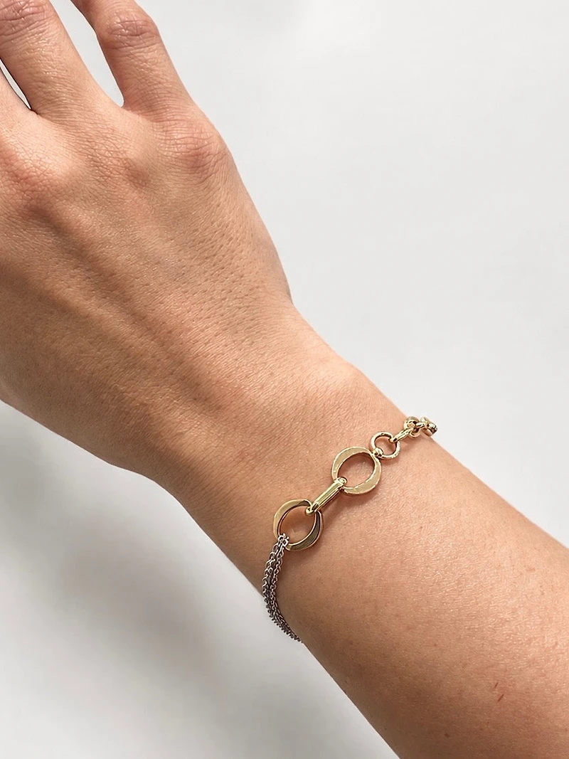 Trinity Link 18K Gold Bracelet