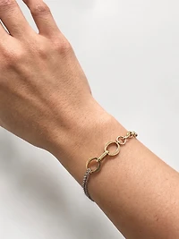 Trinity Link 18K Gold Bracelet