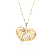 Palm Heart Diamond Necklace