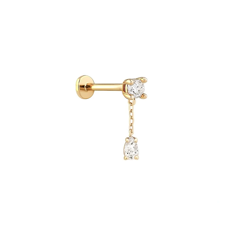 Suspended Pear Drop Piercing -Single