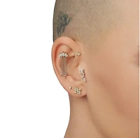Dainty Marquis Diamond  Piercing -Single