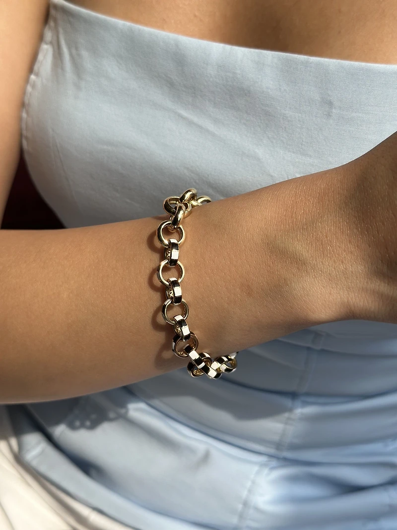 Enamel link Bracelet